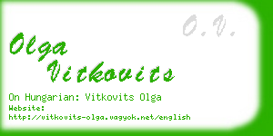 olga vitkovits business card